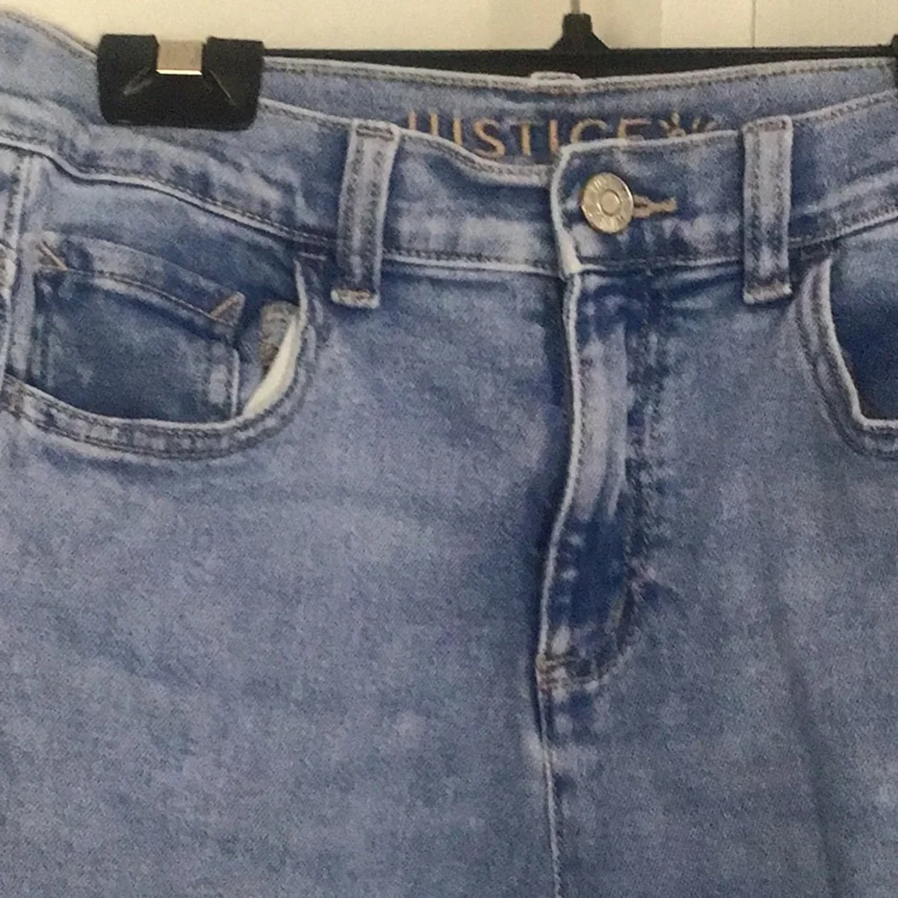 Girls fray detail stretch jeans